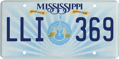 MS license plate LLI369