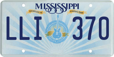 MS license plate LLI370