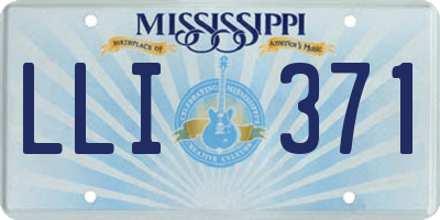 MS license plate LLI371