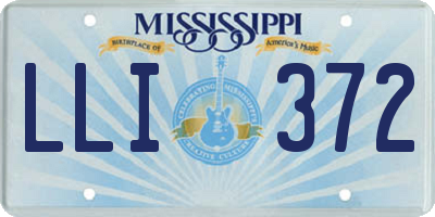 MS license plate LLI372