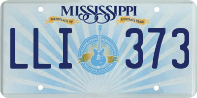 MS license plate LLI373