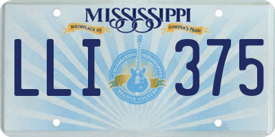 MS license plate LLI375