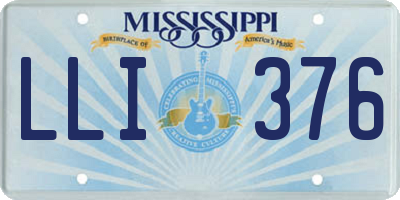 MS license plate LLI376
