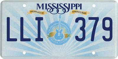 MS license plate LLI379