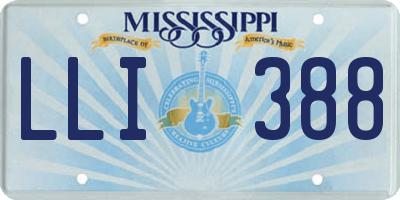 MS license plate LLI388