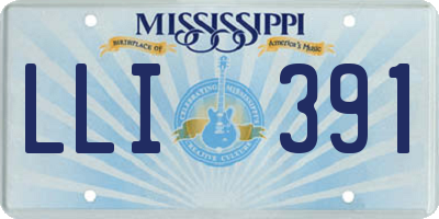 MS license plate LLI391