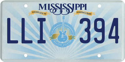 MS license plate LLI394