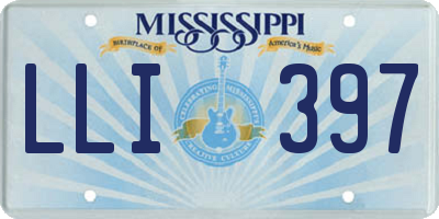 MS license plate LLI397