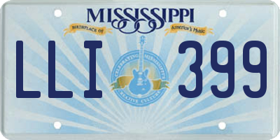 MS license plate LLI399