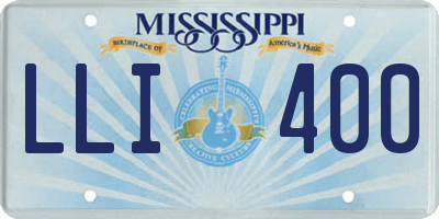 MS license plate LLI400