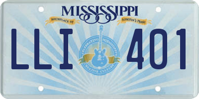 MS license plate LLI401
