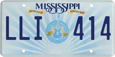MS license plate LLI414