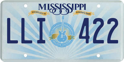 MS license plate LLI422