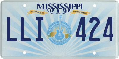MS license plate LLI424