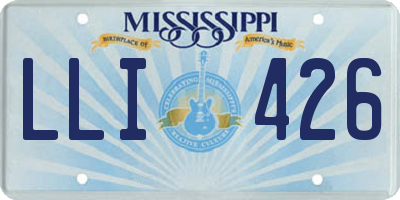 MS license plate LLI426