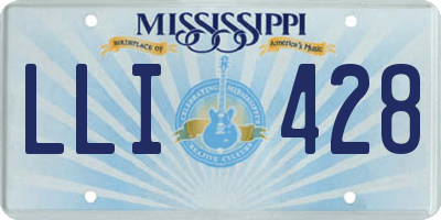 MS license plate LLI428