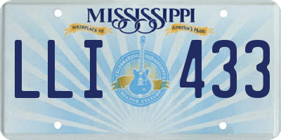 MS license plate LLI433
