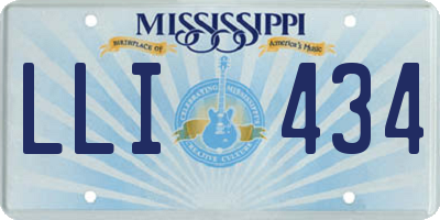MS license plate LLI434