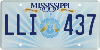 MS license plate LLI437