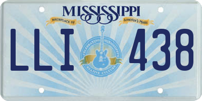 MS license plate LLI438