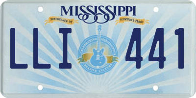 MS license plate LLI441