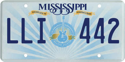 MS license plate LLI442