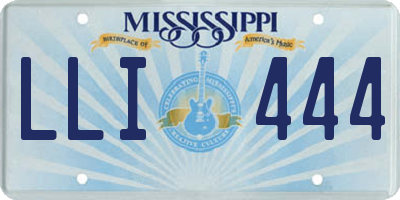 MS license plate LLI444