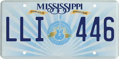 MS license plate LLI446