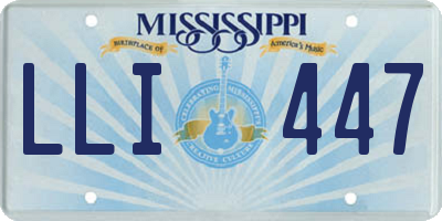 MS license plate LLI447