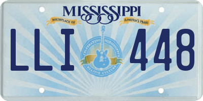 MS license plate LLI448