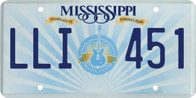 MS license plate LLI451