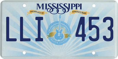 MS license plate LLI453