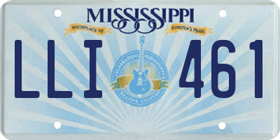 MS license plate LLI461