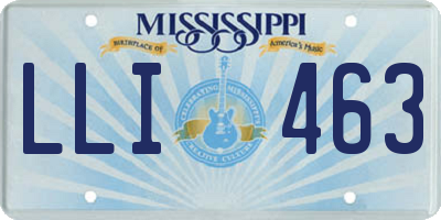 MS license plate LLI463