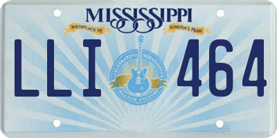 MS license plate LLI464