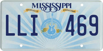MS license plate LLI469