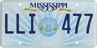 MS license plate LLI477