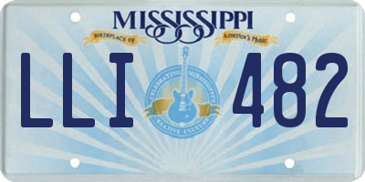 MS license plate LLI482