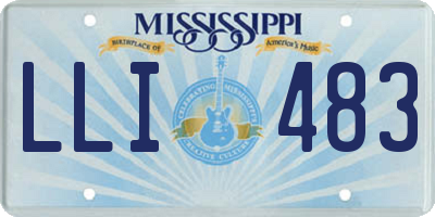 MS license plate LLI483