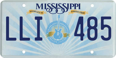 MS license plate LLI485