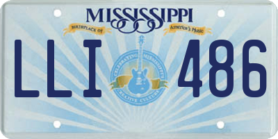 MS license plate LLI486