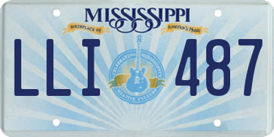 MS license plate LLI487