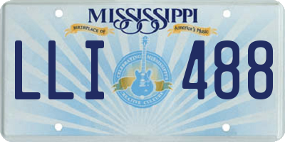 MS license plate LLI488