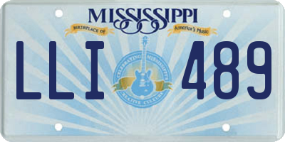 MS license plate LLI489