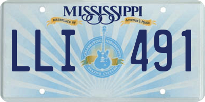 MS license plate LLI491