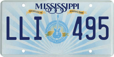 MS license plate LLI495