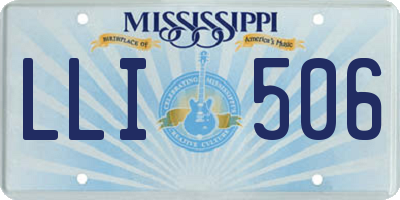 MS license plate LLI506