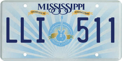MS license plate LLI511