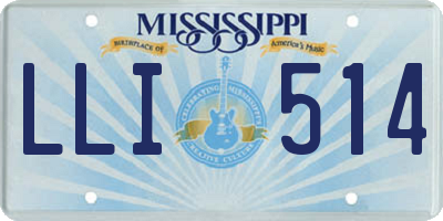 MS license plate LLI514