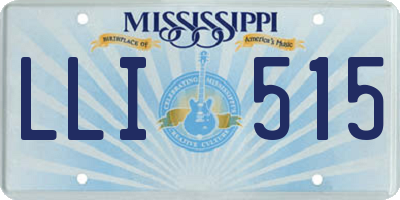 MS license plate LLI515